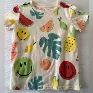 Andy & Evan Smiley Fruit Print Kids T-Shirt